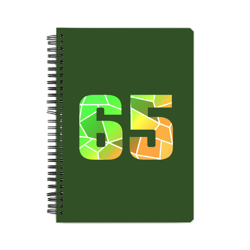 65 Number Notebook (Olive Green)