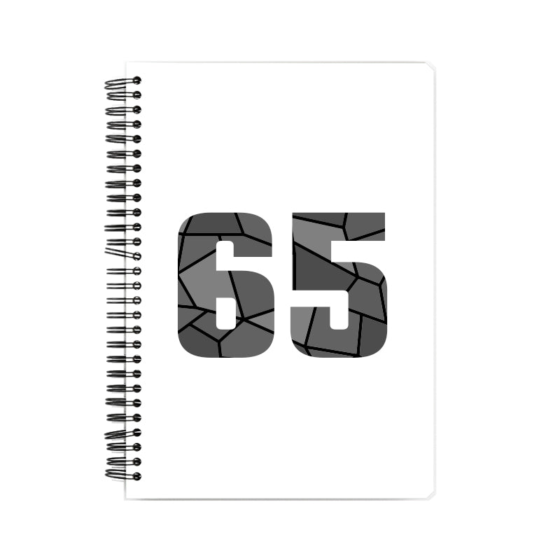 65 Number Notebook (White)