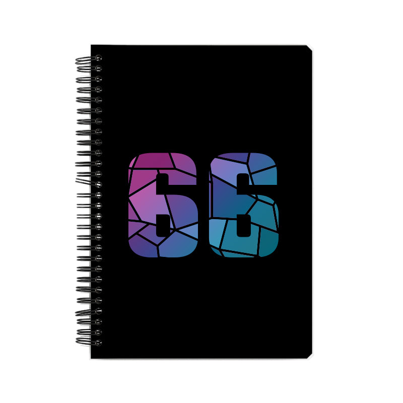 66 Number Notebook (Black)