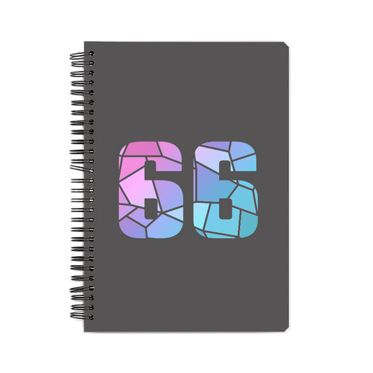 66 Number Notebook (Charcoal Grey)