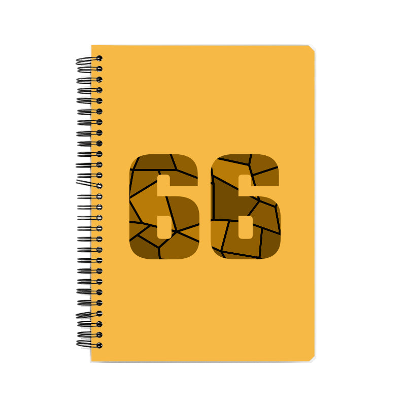 66 Number Notebook (Golden Yellow)