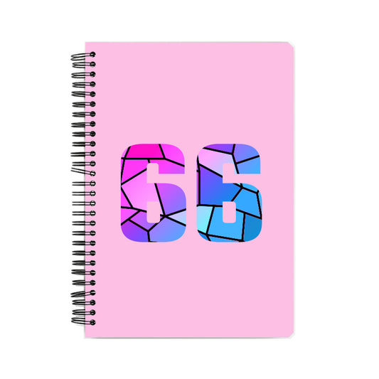 66 Number Notebook (Light Pink)