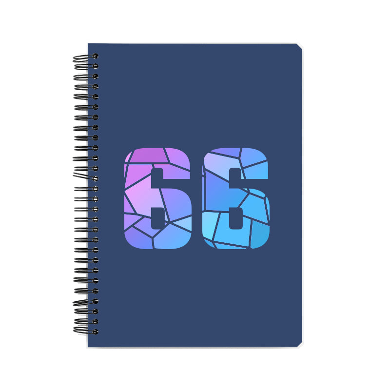66 Number Notebook (Navy Blue)