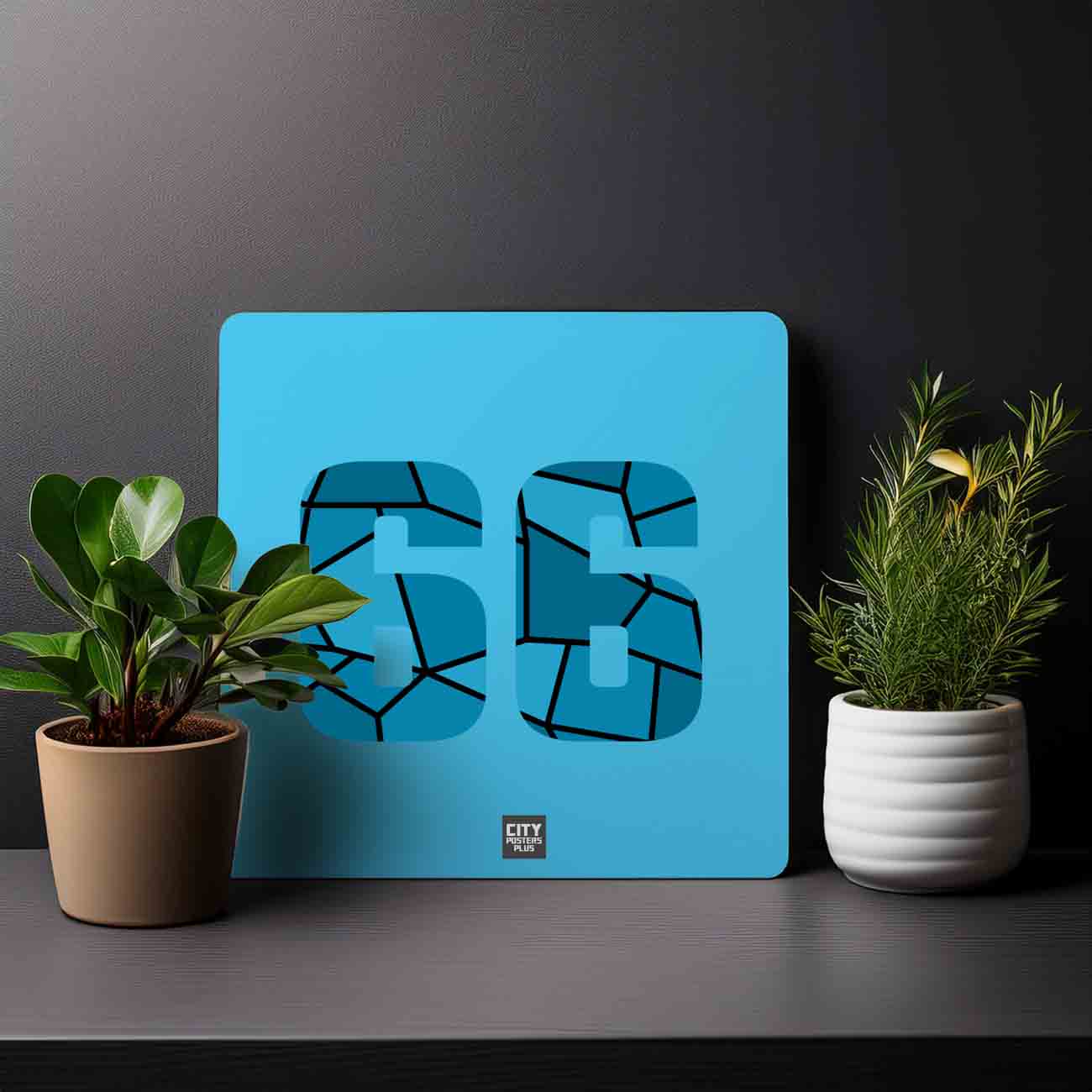 66 Number Mousepad (Sky Blue)