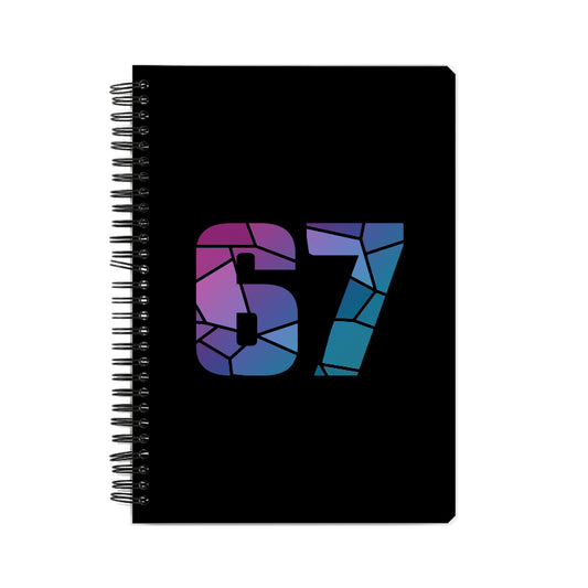 67 Number Notebook (Black)