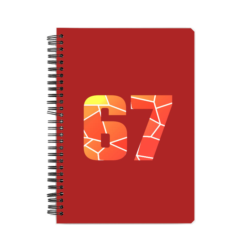 67 Number Notebook (Red)