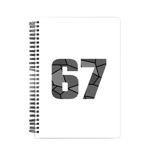 67 Number Notebook (White)