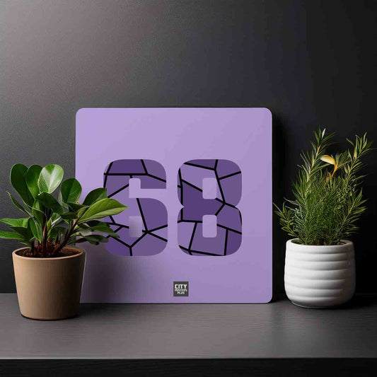 68 Number Mousepad (Iris Lavender)
