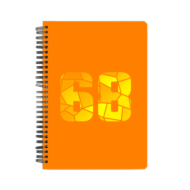 68 Number Notebook (Orange)