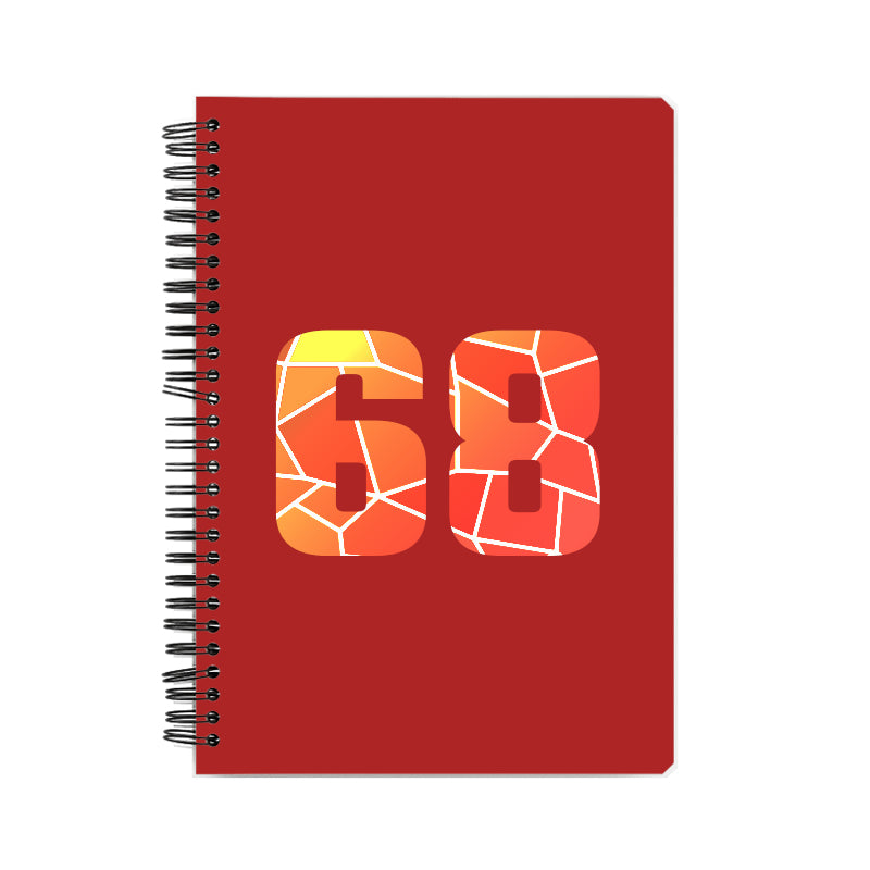 68 Number Notebook (Red)