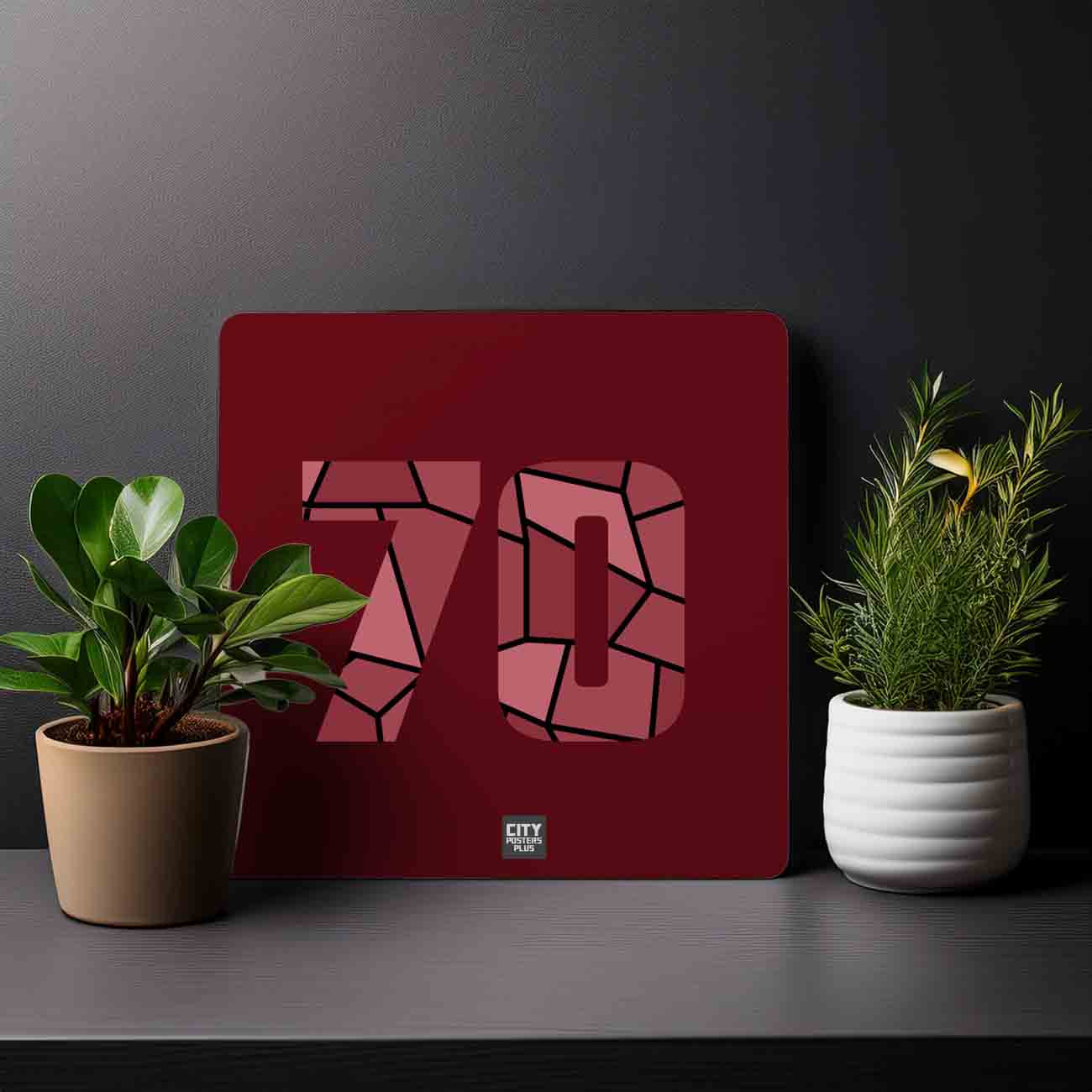 70 Number Mousepad (Maroon)