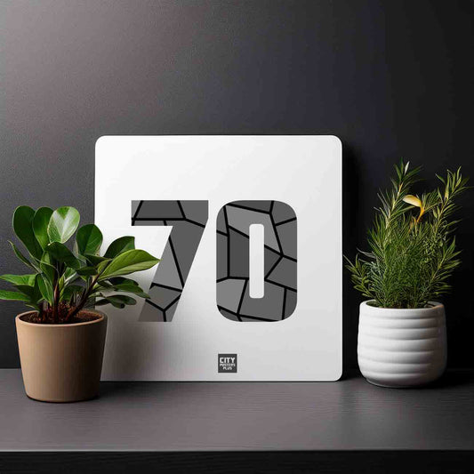 70 Number Mousepad (White)