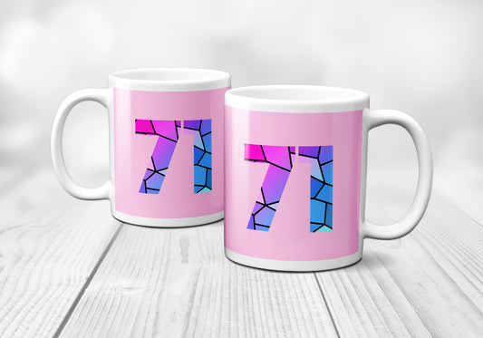 71 Number Mug (Light Pink)
