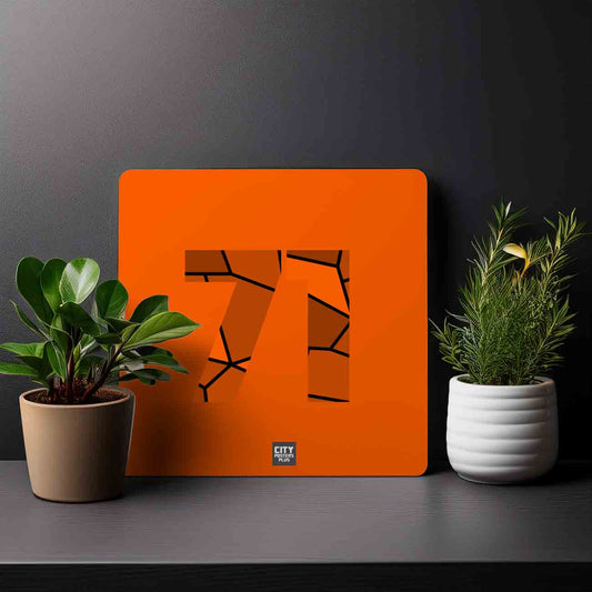 71 Number Mousepad (Orange)