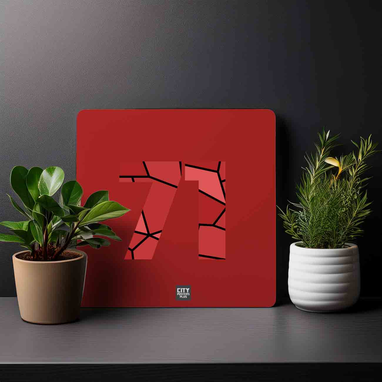 71 Number Mousepad (Red)