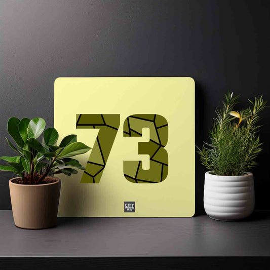 73 Number Mousepad (Butter Yellow)