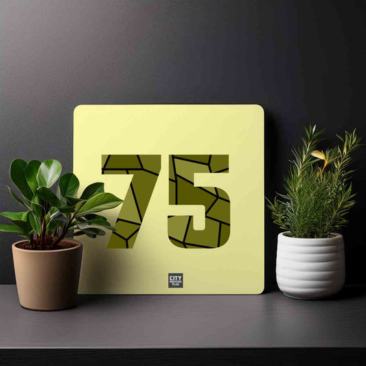 75 Number Mousepad (Butter Yellow)