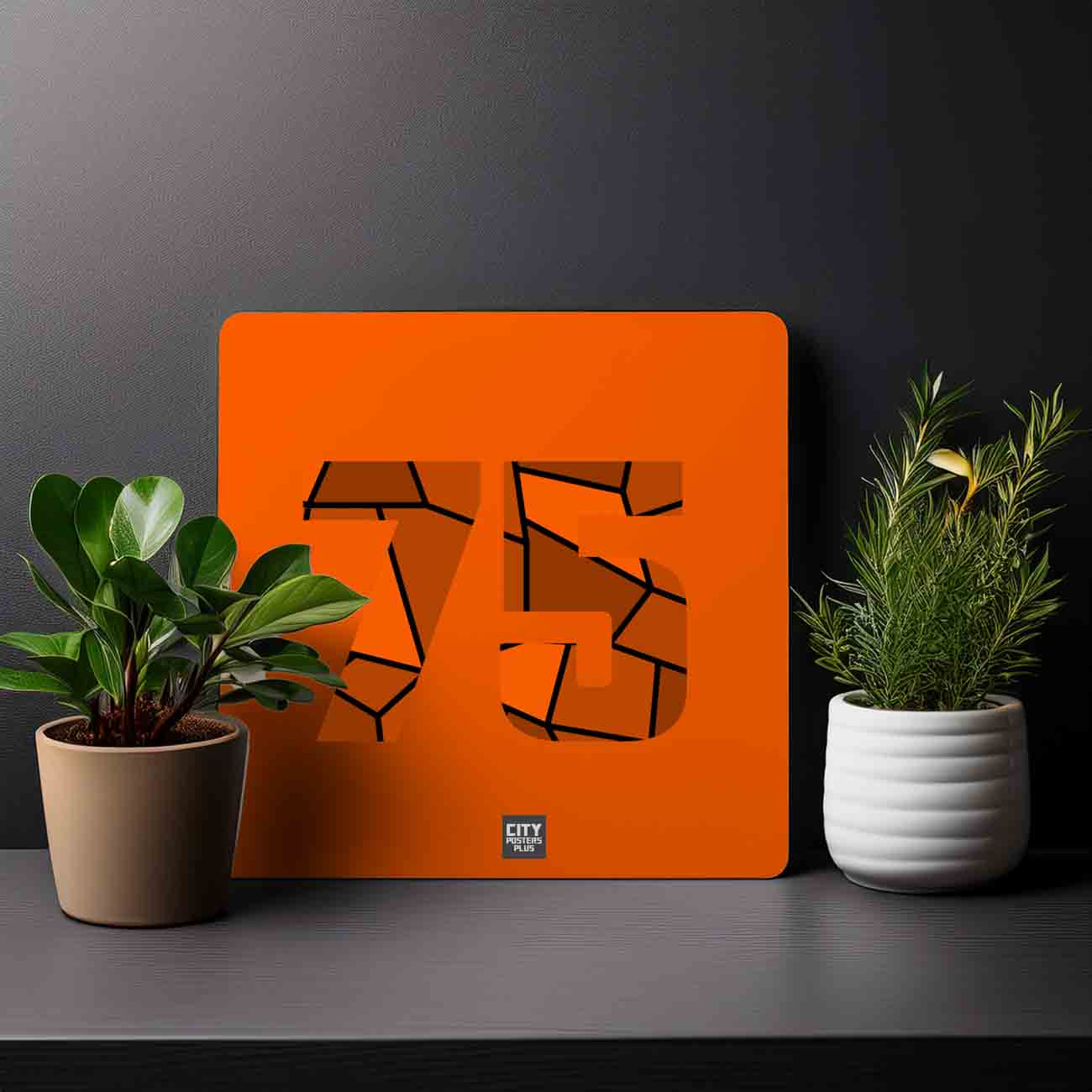 75 Number Mousepad (Orange)