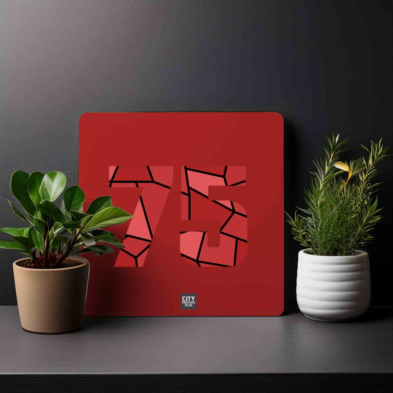 75 Number Mousepad (Red)