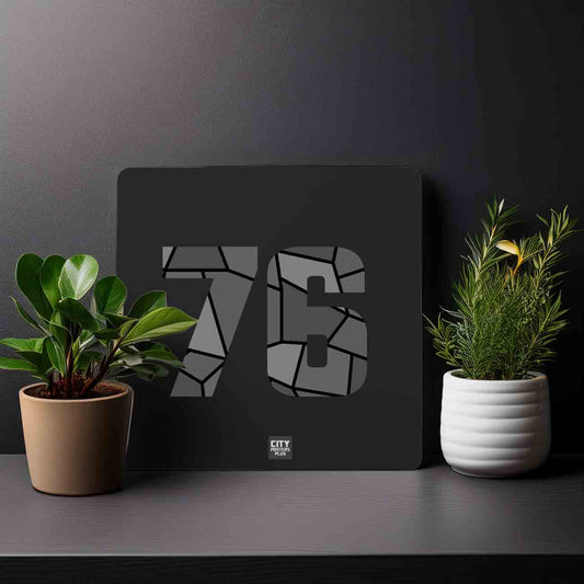 76 Number Mousepad (Black)