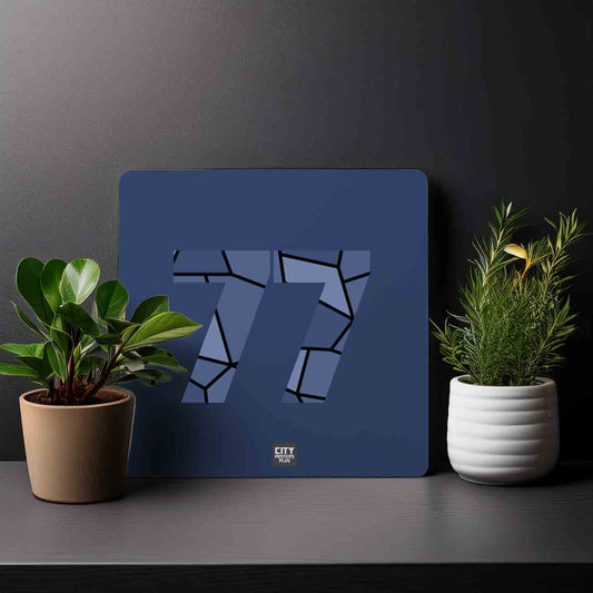 77 Number Mousepad (Navy Blue)