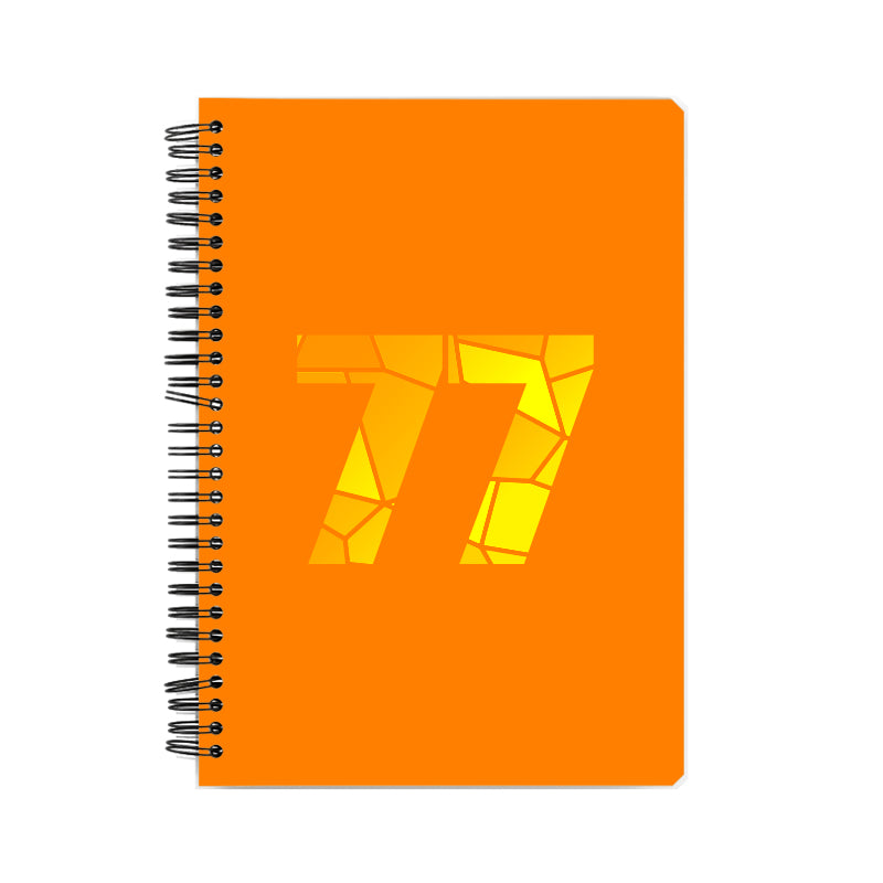 77 Number Notebook (Orange)