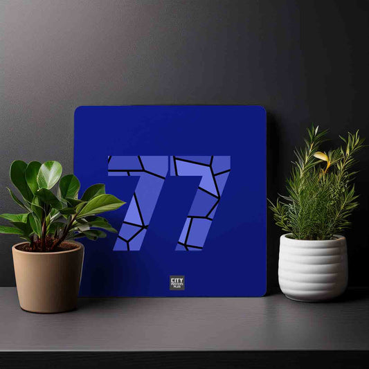 77 Number Mousepad (Royal Blue)