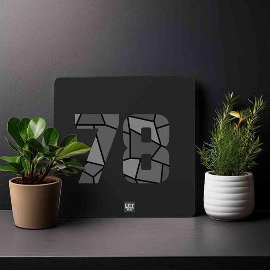 78 Number Mousepad (Black)