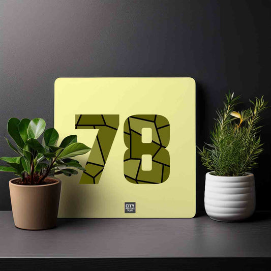 78 Number Mousepad (Butter Yellow)