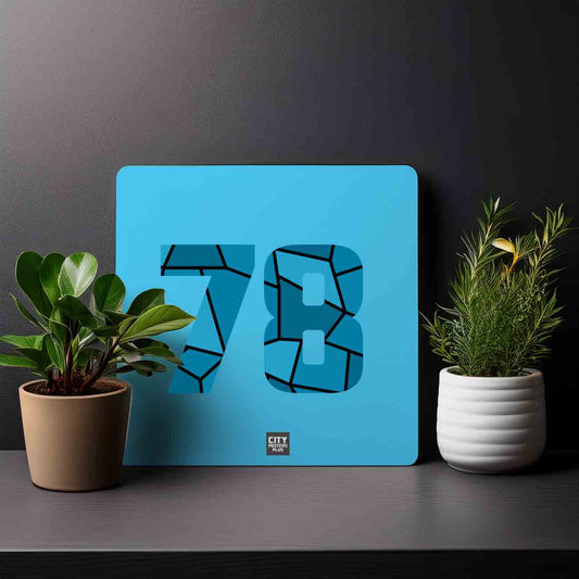78 Number Mousepad (Sky Blue)