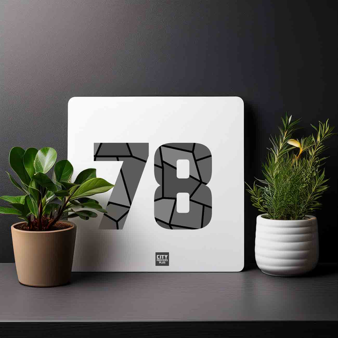 78 Number Mousepad (White)
