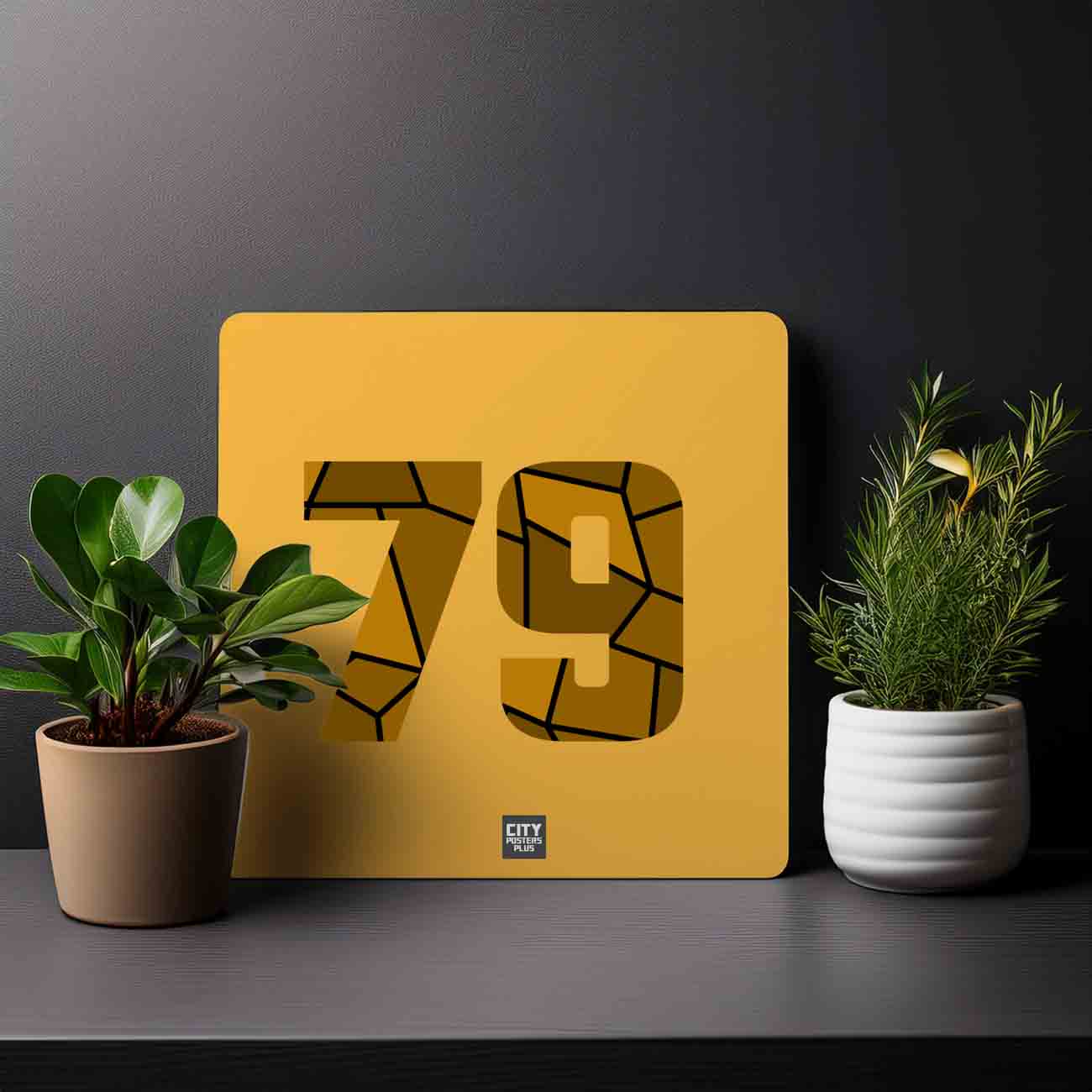 79 Number Mousepad (Golden Yellow)