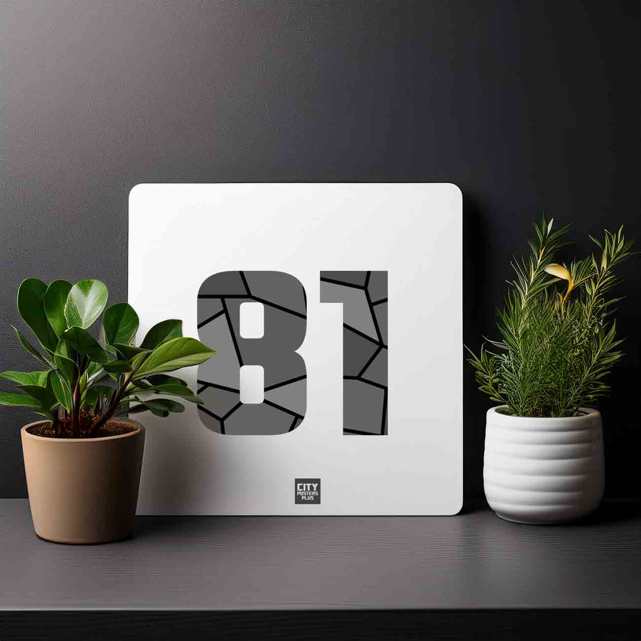 81 Number Mousepad (White)