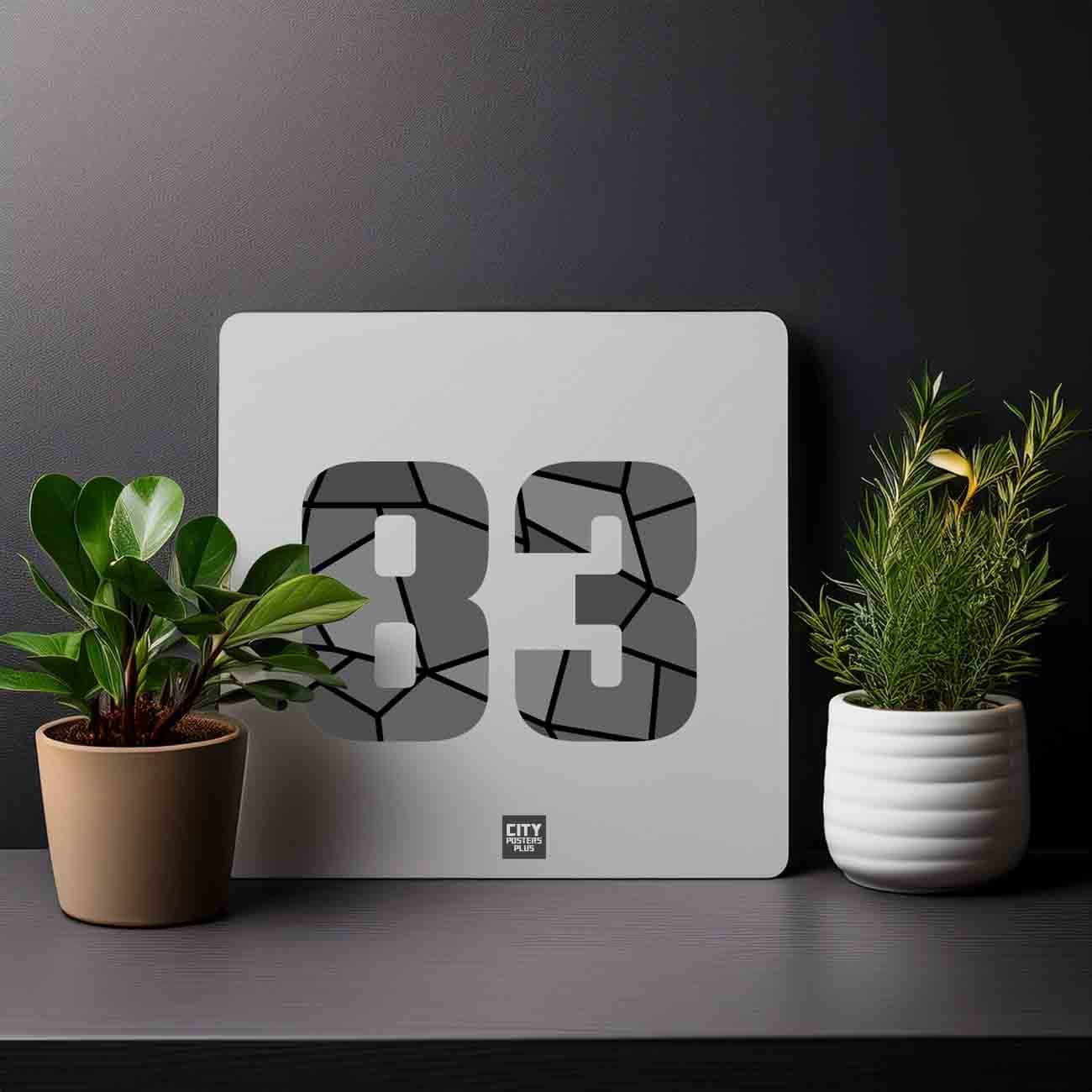 83 Number Mousepad (Melange Grey)