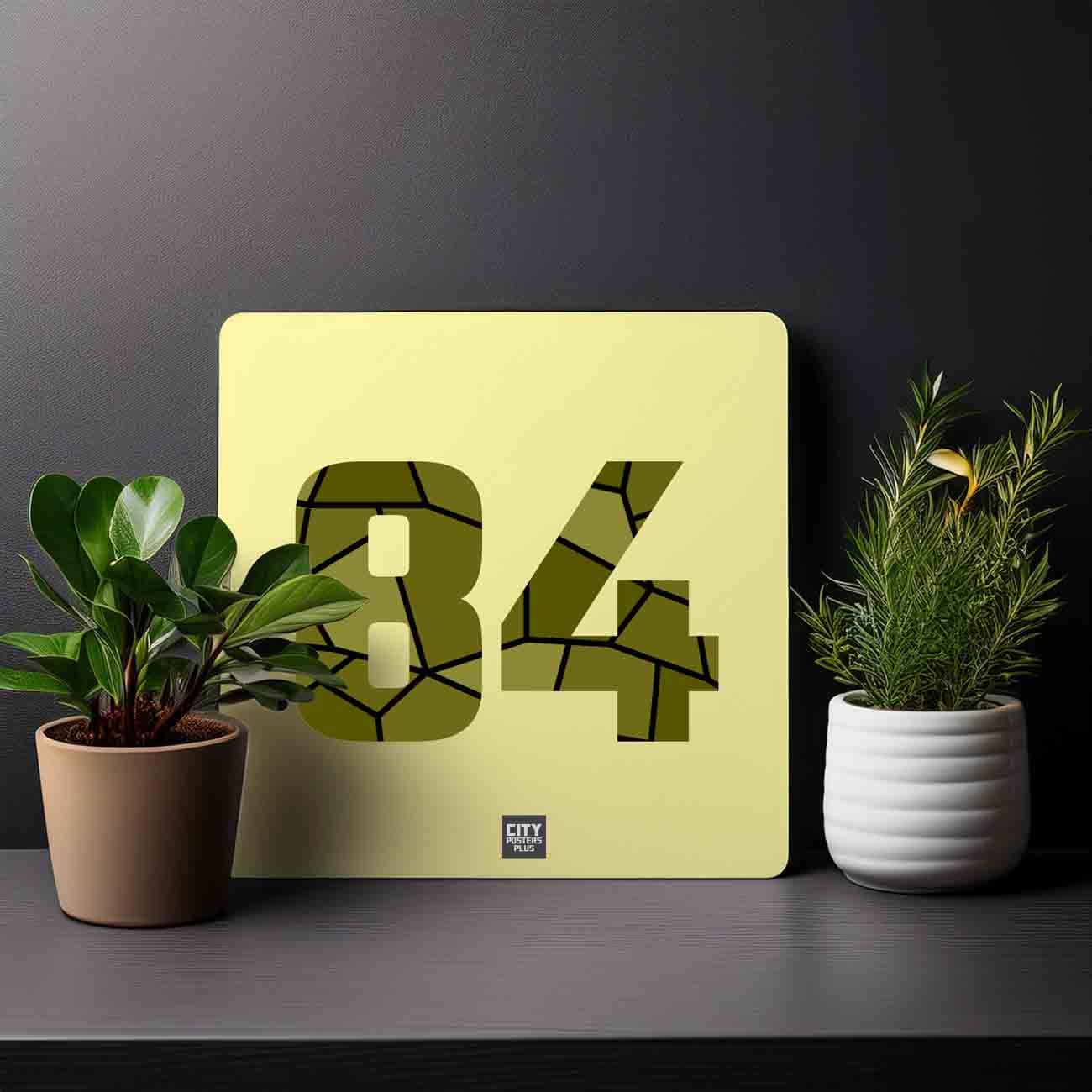 84 Number Mousepad (Butter Yellow)