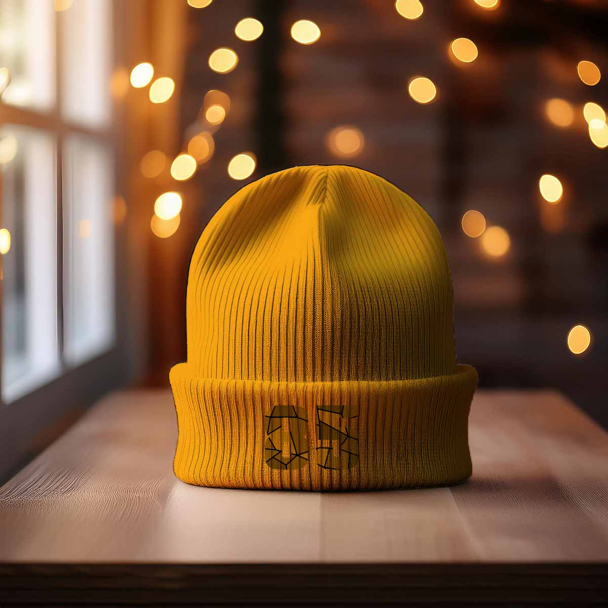 85 Number Cuffed Beanie (Gold)