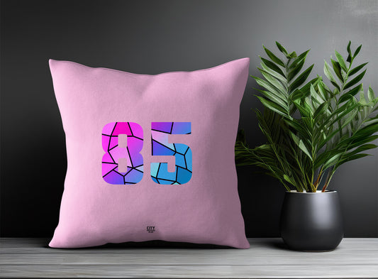 85 Number Pillow Case and Pillow Throw (Light Pink)