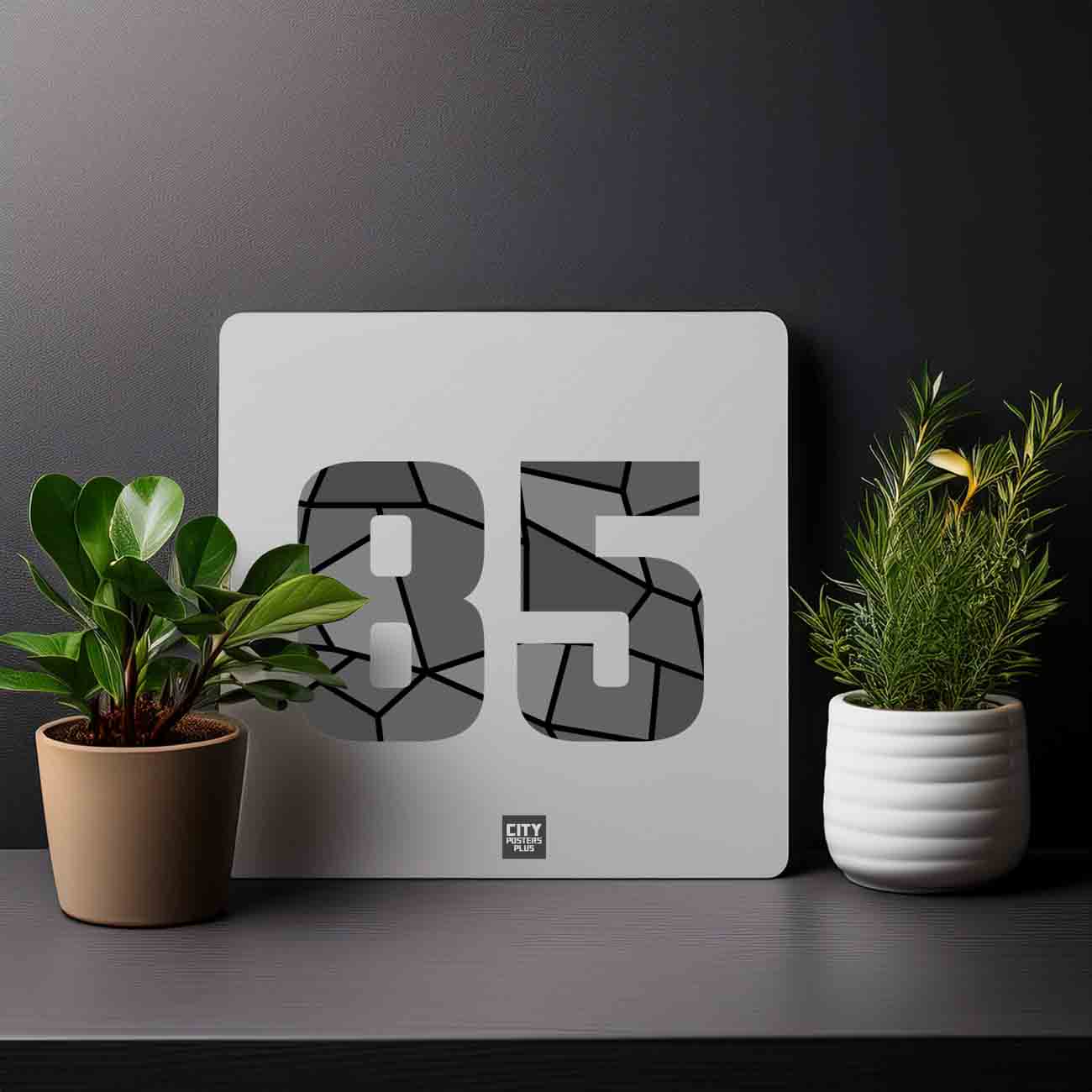 85 Number Mousepad (Melange Grey)