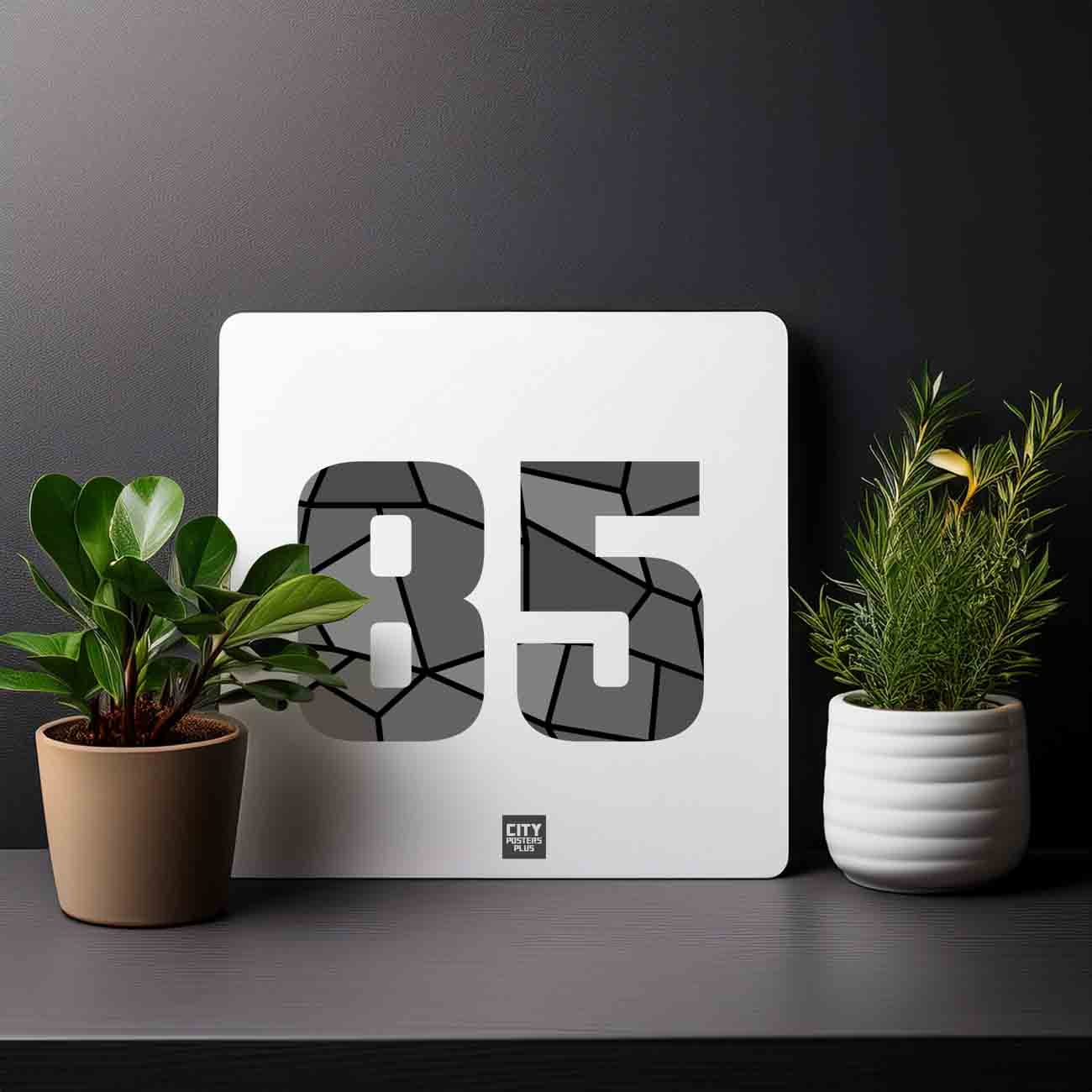 85 Number Mousepad (White)