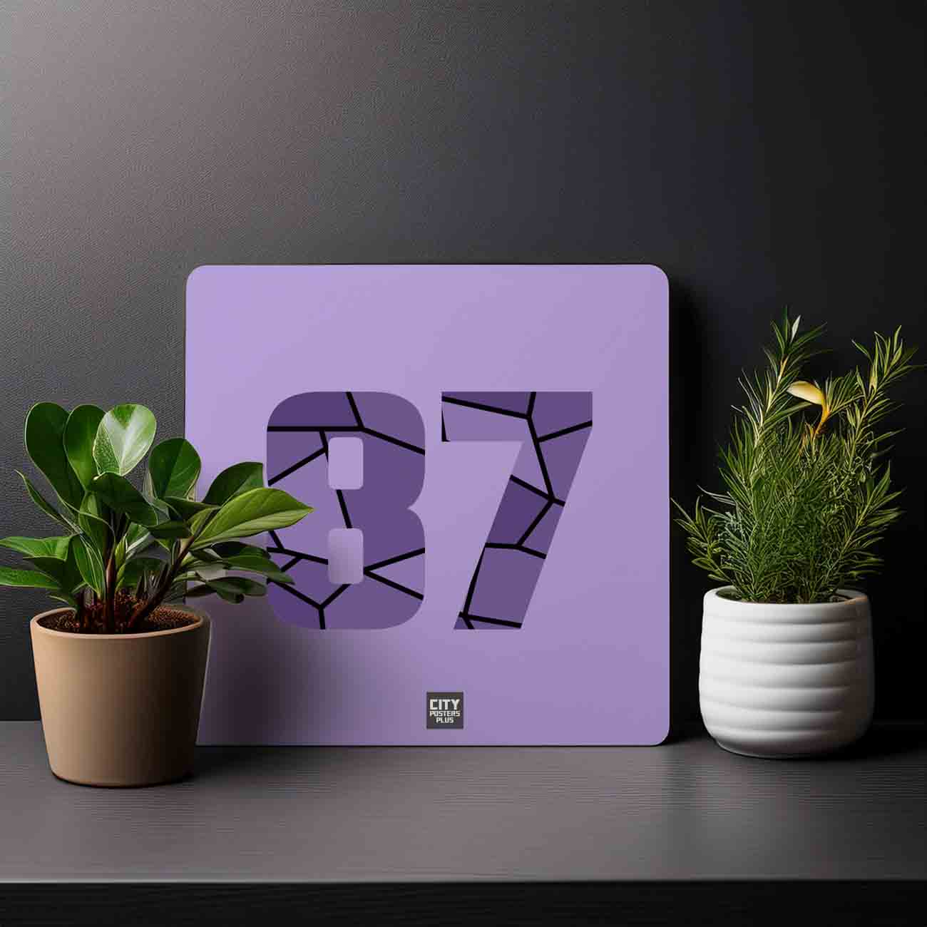 87 Number Mousepad (Iris Lavender)