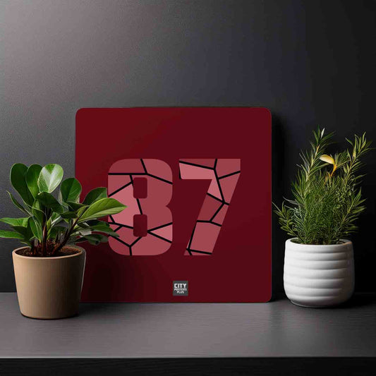 87 Number Mousepad (Maroon)