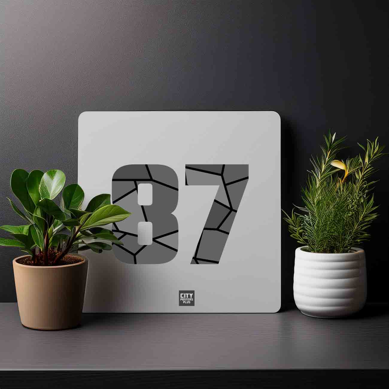 87 Number Mousepad (Melange Grey)
