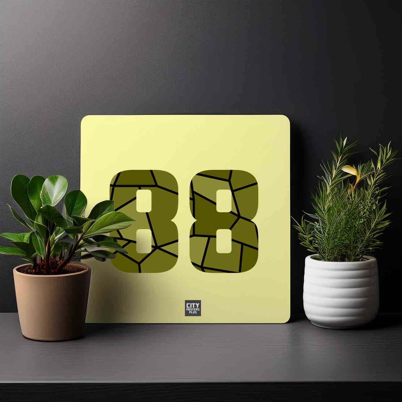 88 Number Mousepad (Butter Yellow)