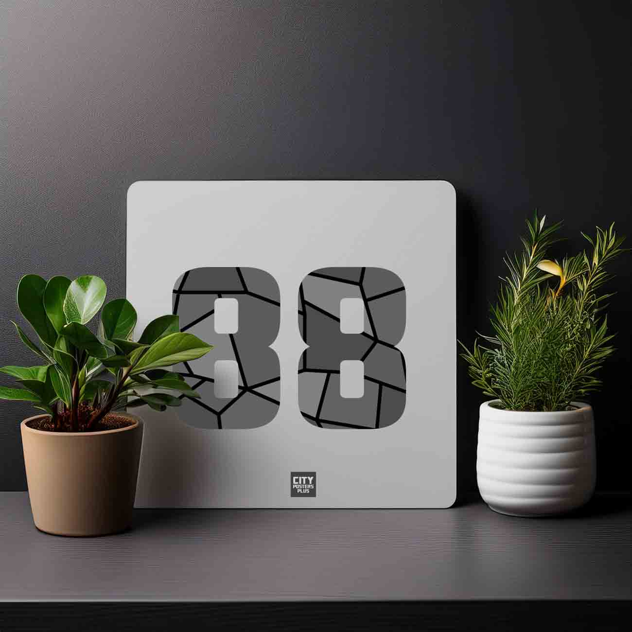 88 Number Mousepad (Melange Grey)