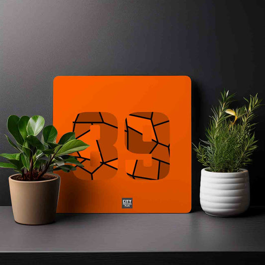89 Number Mousepad (Orange)