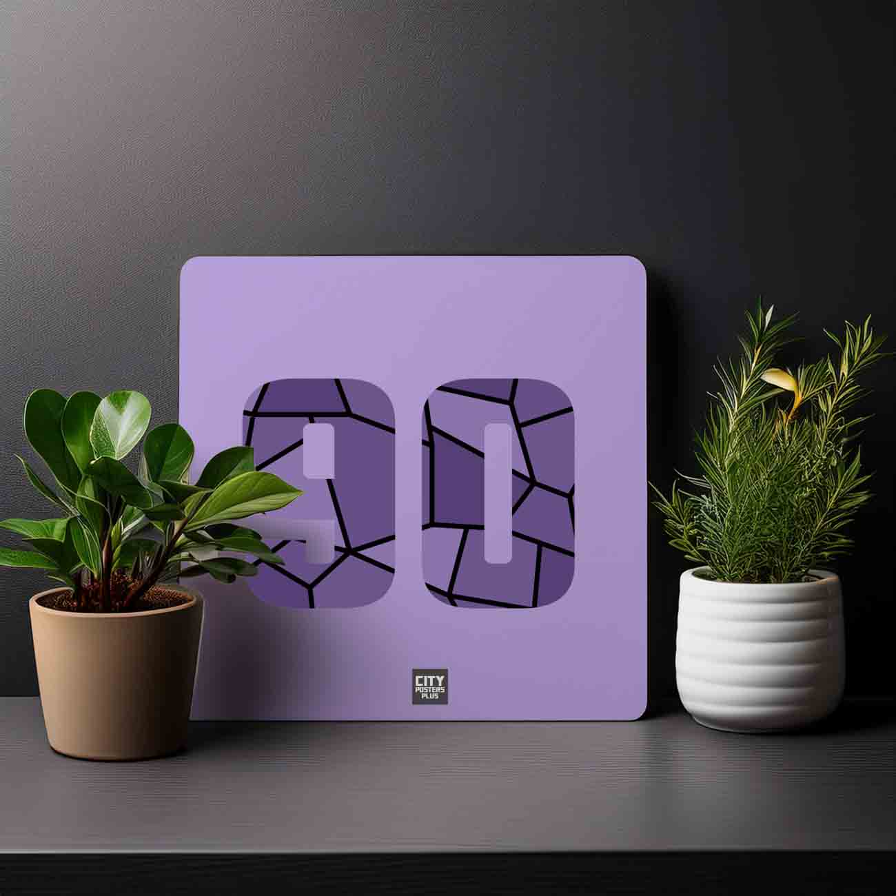 90 Number Mousepad (Iris Lavender)