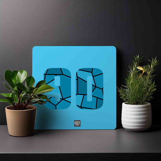 90 Number Mousepad (Sky Blue)