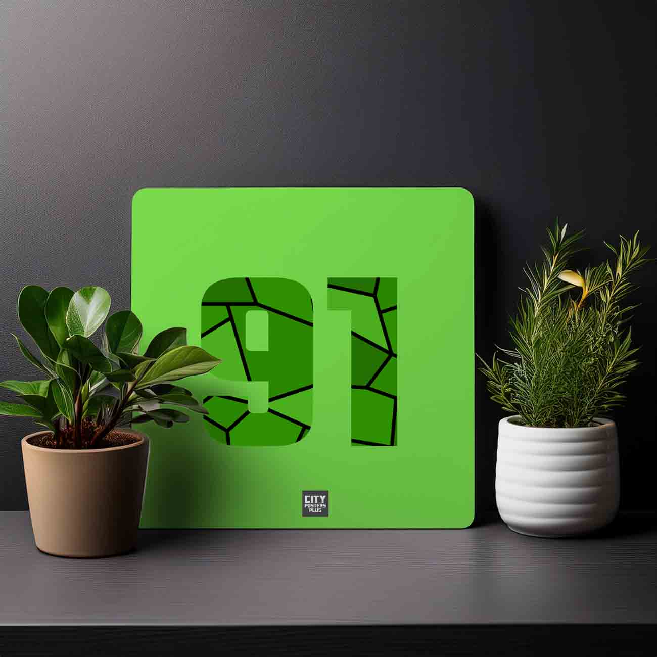 91 Number Mousepad (Liril Green)