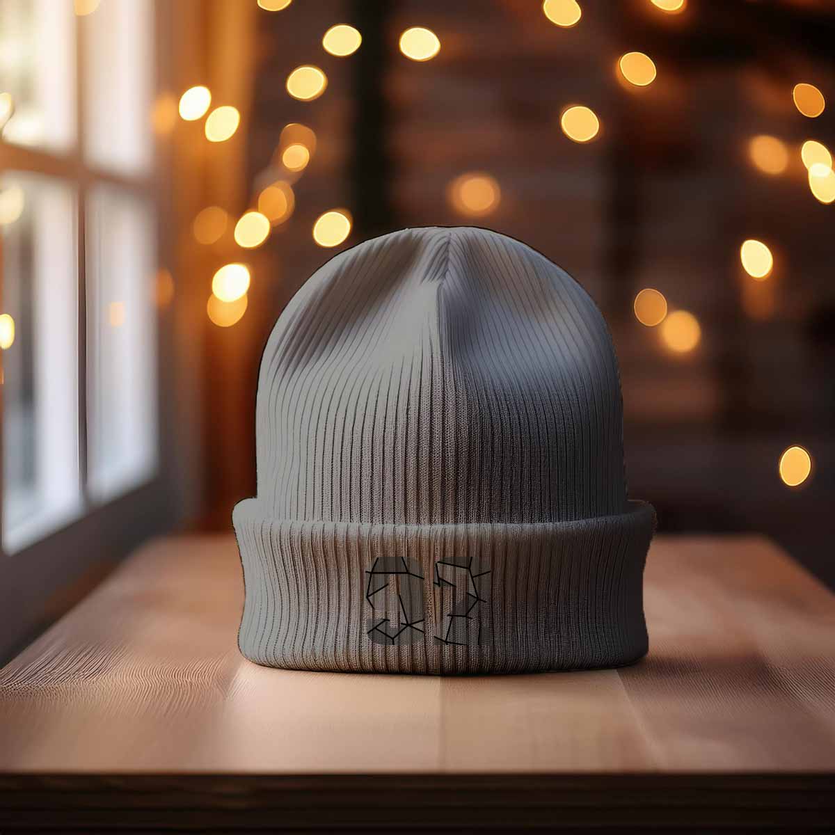 92 Number Cuffed Beanie (Heather Grey)