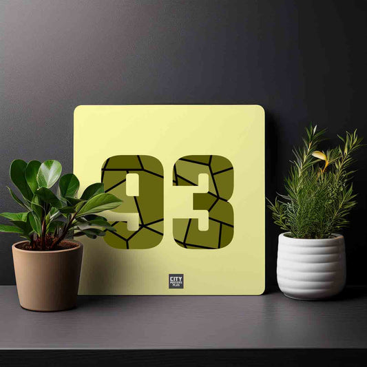 93 Number Mousepad (Butter Yellow)